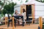 [Obrázek: Glamping Boho jurta v Kostici u Břeclavi - terasa (2)