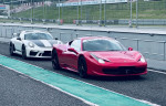 [Obrázek: Jízda ve Ferrari 458 Italia na velkém závodním Masarykově okruhu Brno]